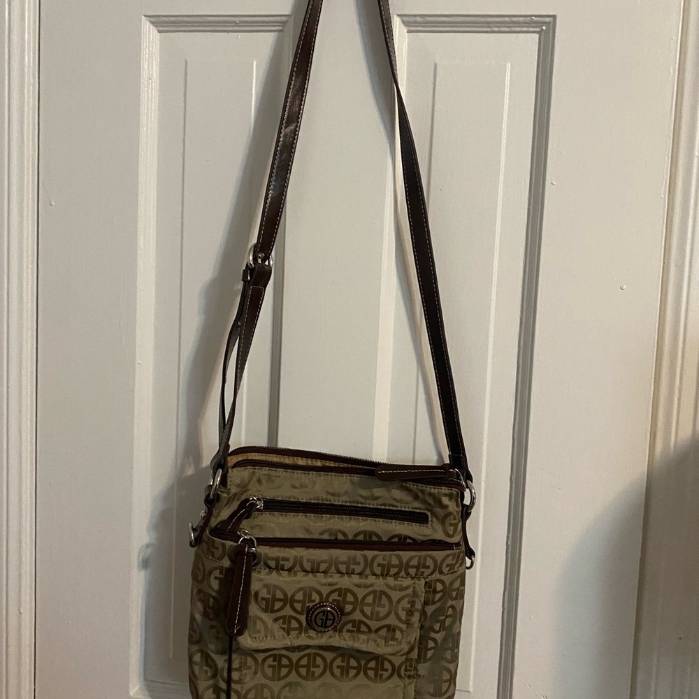 Giani Bernini Tan and Brown Messenger Bag